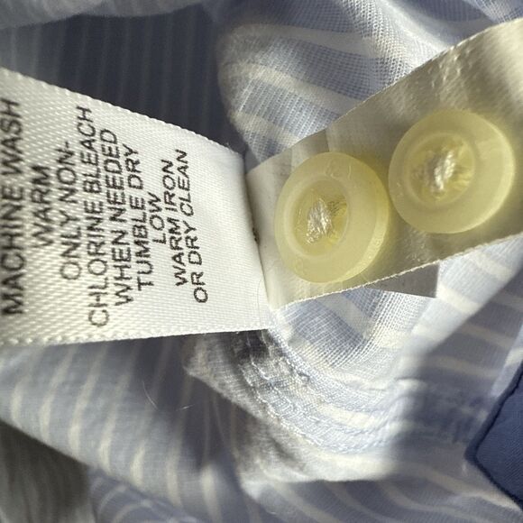 Banana Republic Mens Shirt Large Blue White Button Down Oxford Pocket Soft NWT - Picture 4 of 8